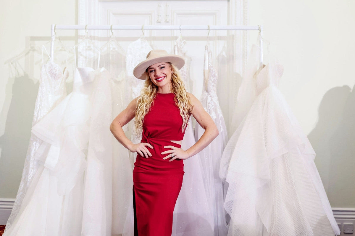 Hayley Paige at her debut collection runway reveal in Palm Beach, Florida