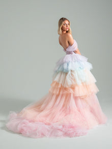 pastel rainbow wedding dress After the Storm