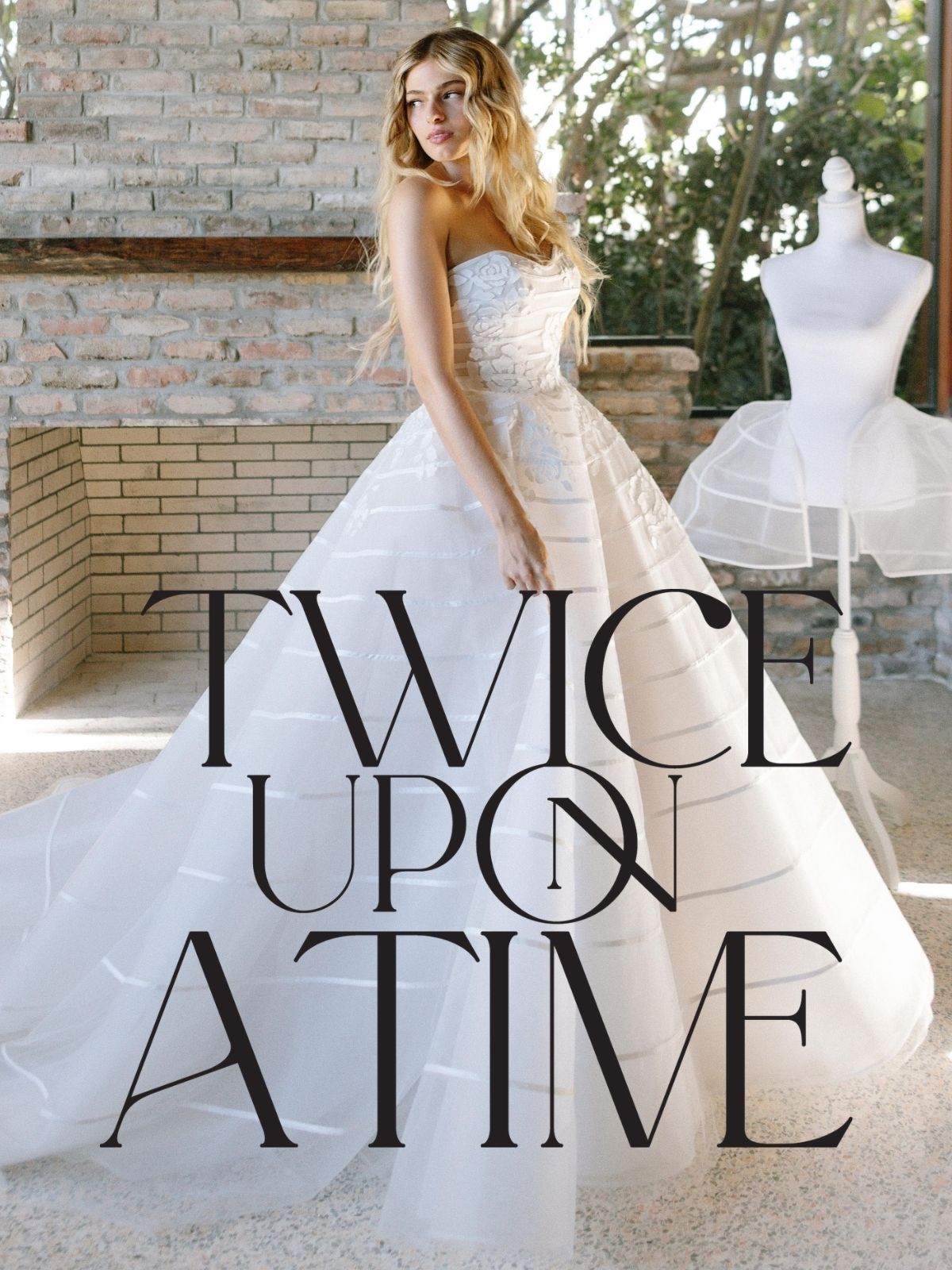 haley paige wedding dresses Bowie 6803 Ivory lace and tulle bridal ball gown Twice Upon A Time Campaign